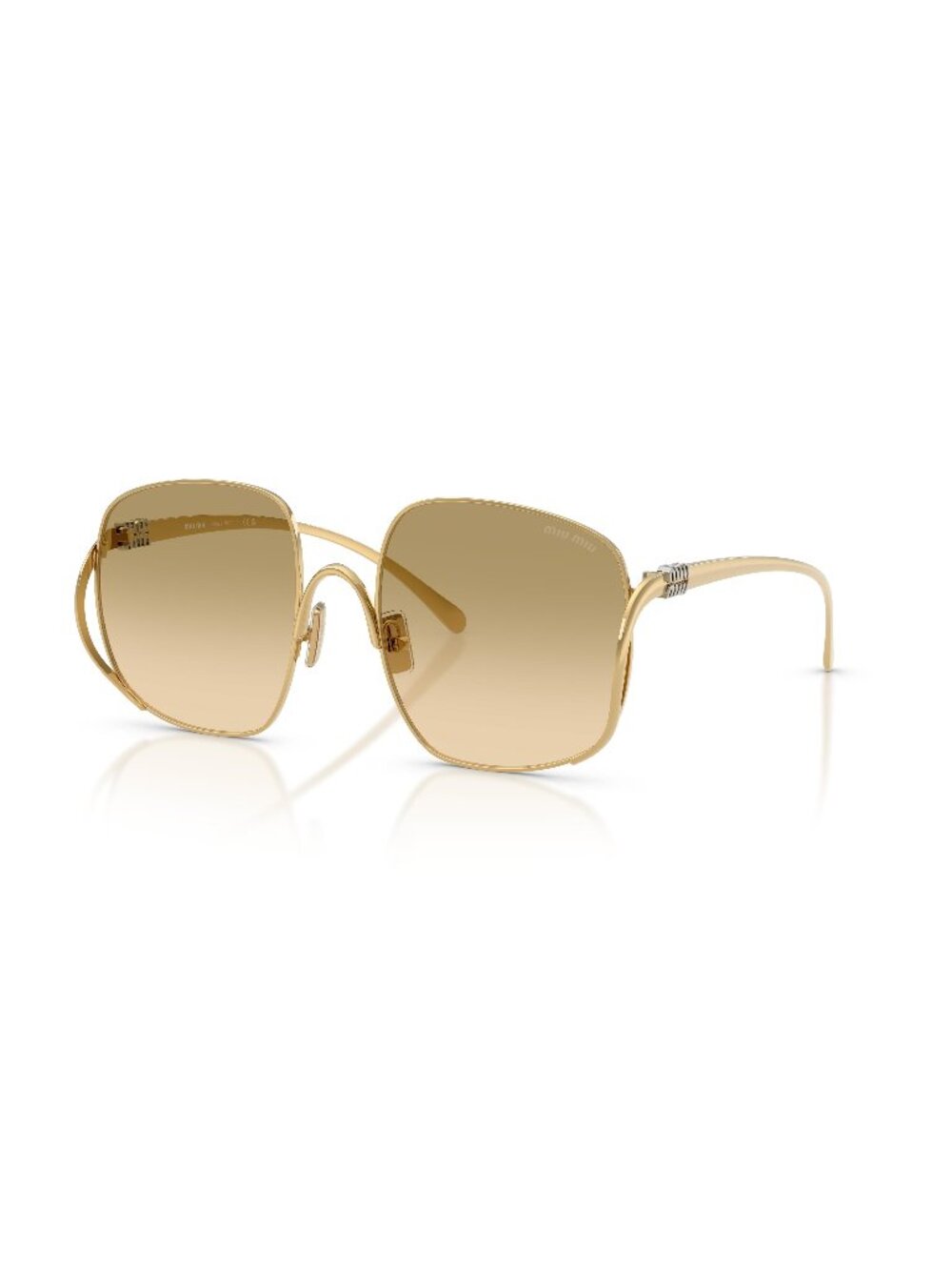 New Miu Miu Women's Sunglasses Gold Metal Frame MU A57S 5AK20S 57